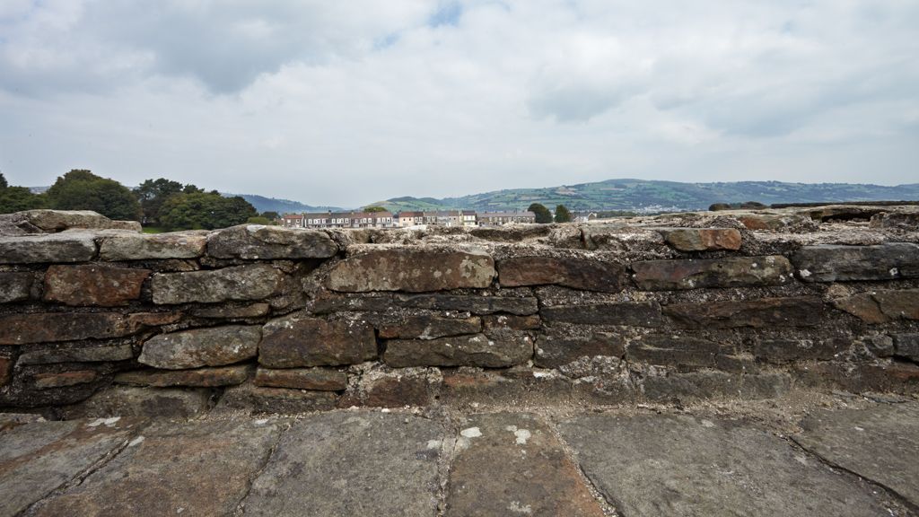 caerphilly castle, wales, gwent, uk